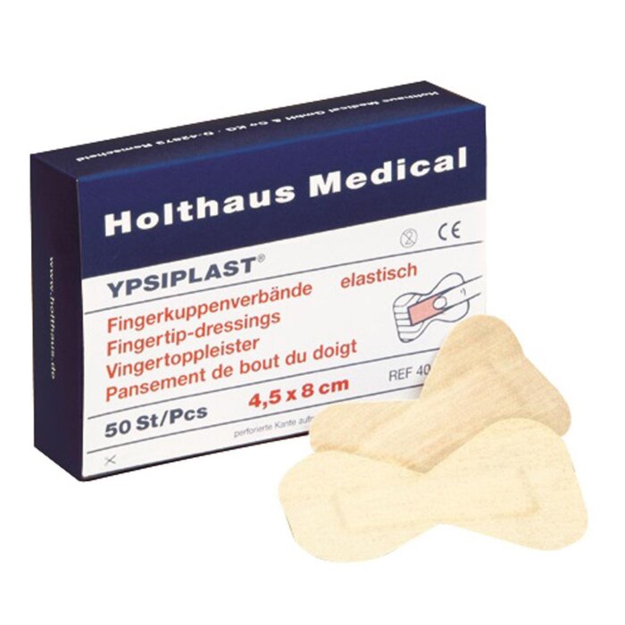 Holthaus YPSIPLAST Fingerkuppenverbände elastisch 50 Stück 4,5 x 8 cm