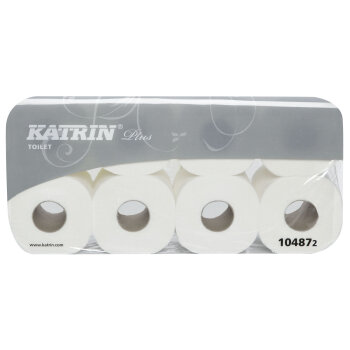 Katrin Plus Toilet 250 Toilettenpapier wei&szlig; 3-...