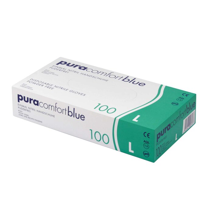 AMPri Pura Comfort Nitrilhandschuhe blue 100 Stück